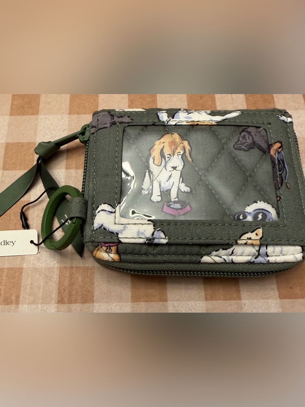 Vera Bradley Small Zip-Around Wallet Dog Park Pattern